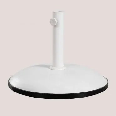 Base De Guarda-sol Redonda Ø50 Cm Em Concreto Zante Gardénia Branco - Sklum