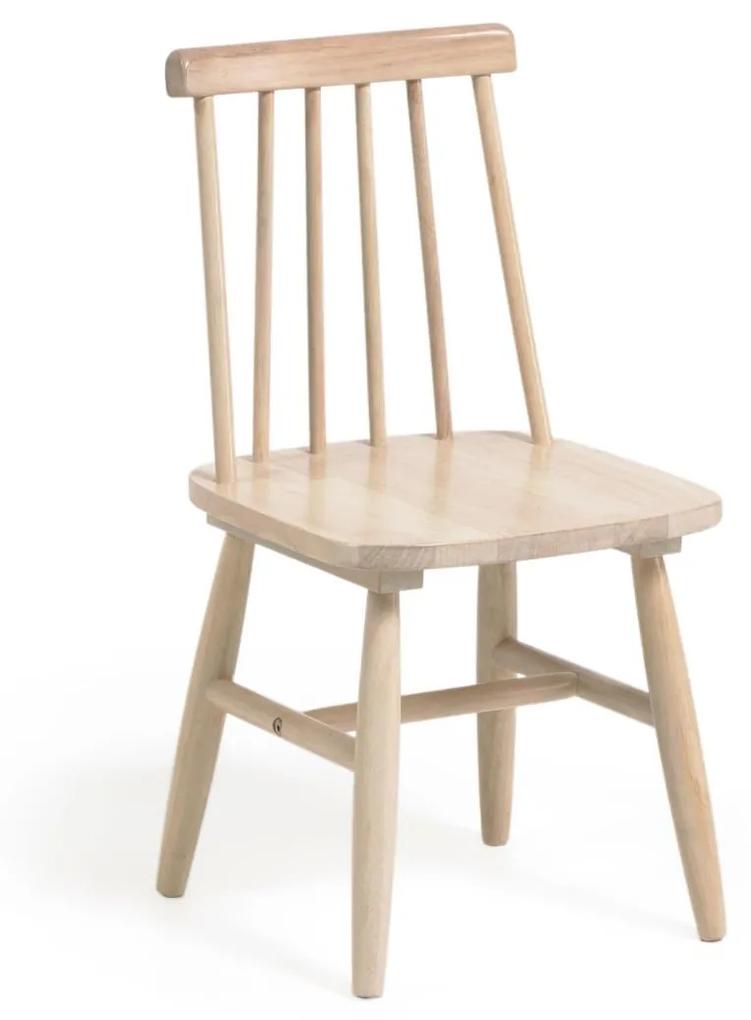 Kave Home - Cadeira infantil Tressia madeira maciça de seringueira com acabamento natural