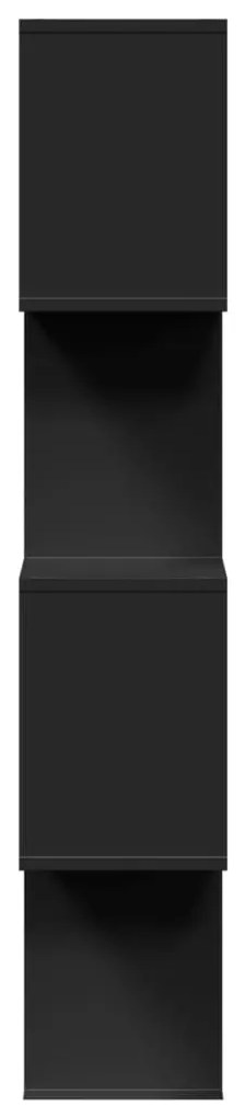 Estante divisória 4 níveis 70x24x129 cm derivados madeira preto