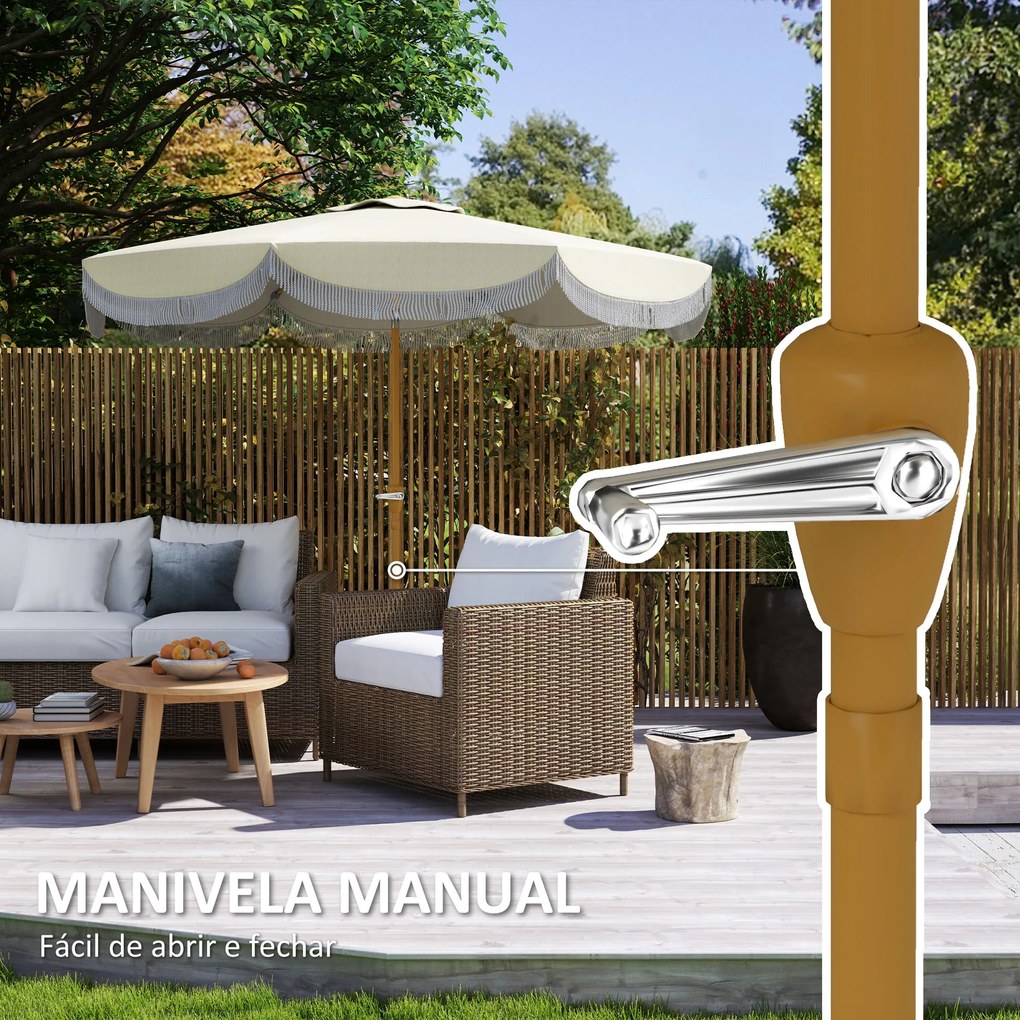 Chapéu de Sol de Jardim Ø269 cm Chapéu de Sol de Exterior com Ângulo A
