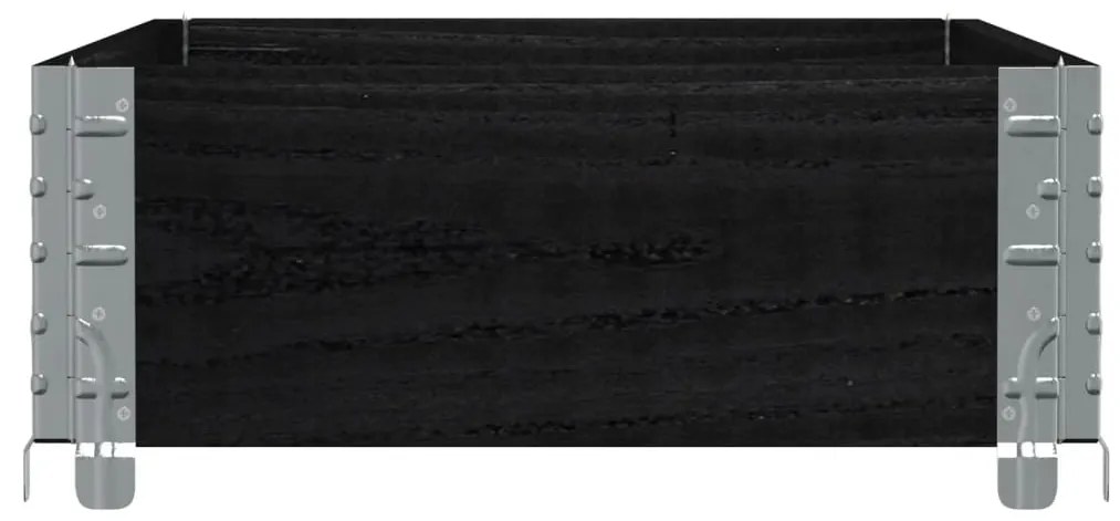 Colar para paletes 100x50 cm madeira de pinho maciça preto