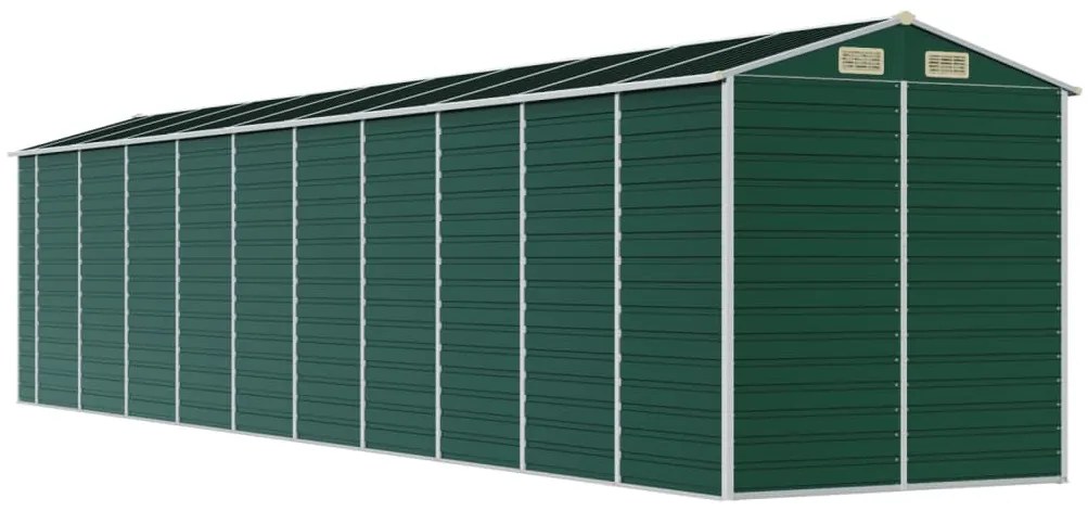 Abrigo de jardim 191x895x198 cm aço galvanizado verde