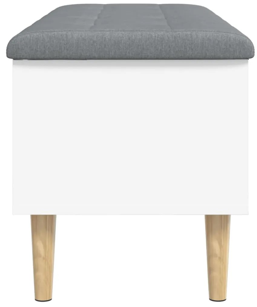 Banco de arrumação 102x42x46 cm derivados de madeira branco