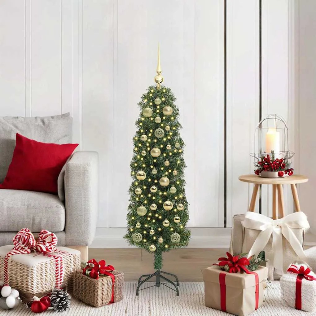 vidaXL Árvore de Natal Artificial Verde 120 cm PVC e Aço e Plástico