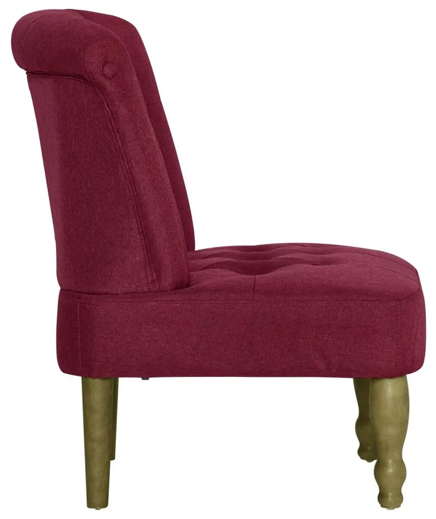 Cadeiras francesas 2 pcs tecido vermelho tinto