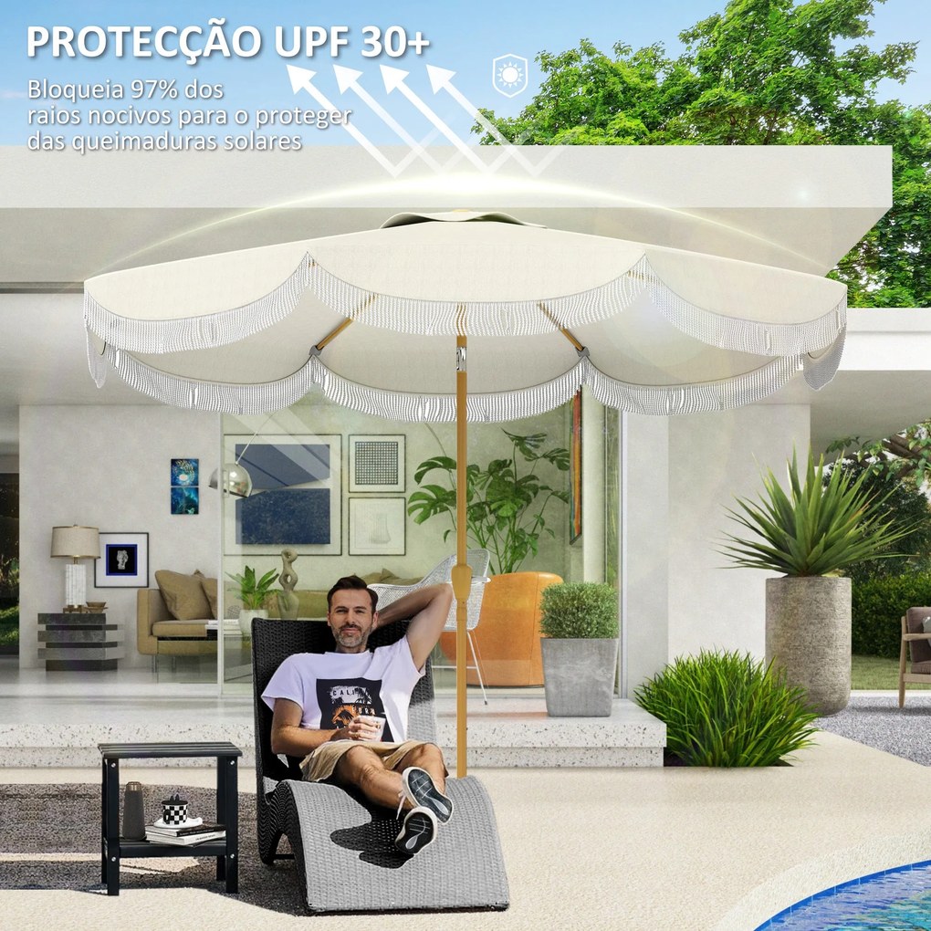 Chapéu de Sol de Jardim Ø269 cm Chapéu de Sol de Exterior com Ângulo A