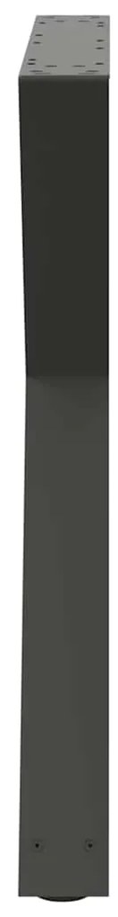 Pés para mesa de jantar 2 peças antracite 70x(72-73,3) cm aço