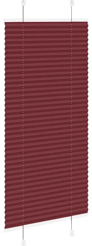 Plissado Cego Bordéus Vermelho 55x150 cm Largura Tecido