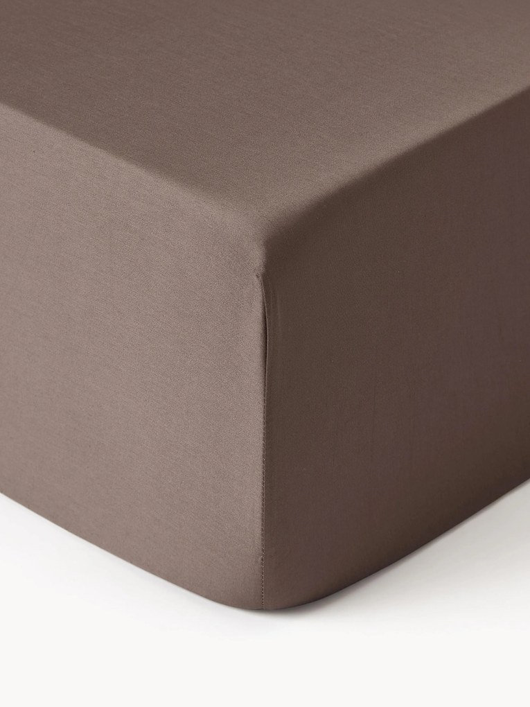 Lençol em cetim de algodão com elástico boxspring Comfort