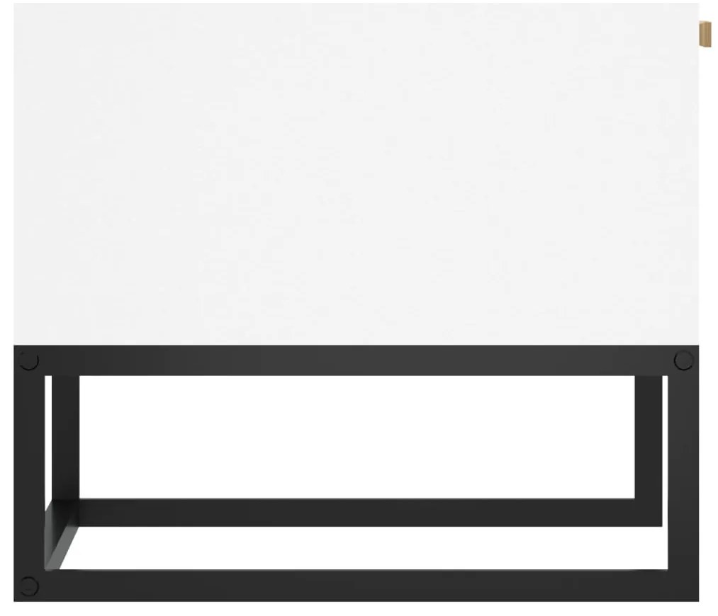 Mesa de centro 80x40x35 cm derivados de madeira/ferro branco