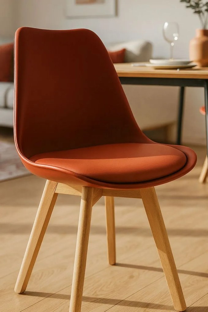 Pack 4 Cadeiras Synk Basic - Vinho Tinto