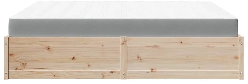 Cama com colchão 180x200 cm madeira de pinho maciça