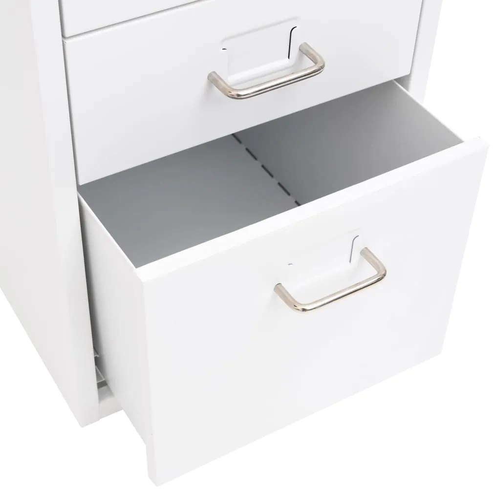 Arquivador móvel 28x41x69 cm metal branco