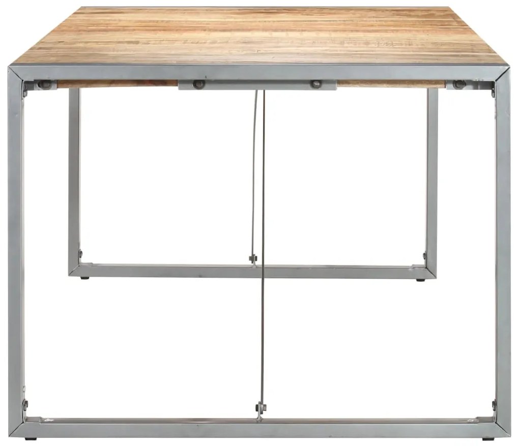 Mesa de jantar 220x100x75 cm madeira de mangueira maciça áspera