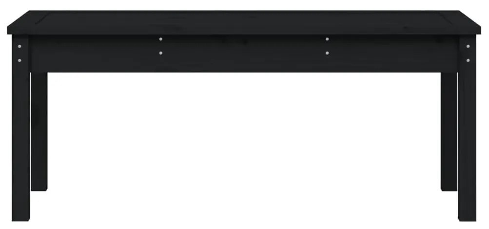 Banco de jardim 109x44x45 cm madeira de pinho maciça preto