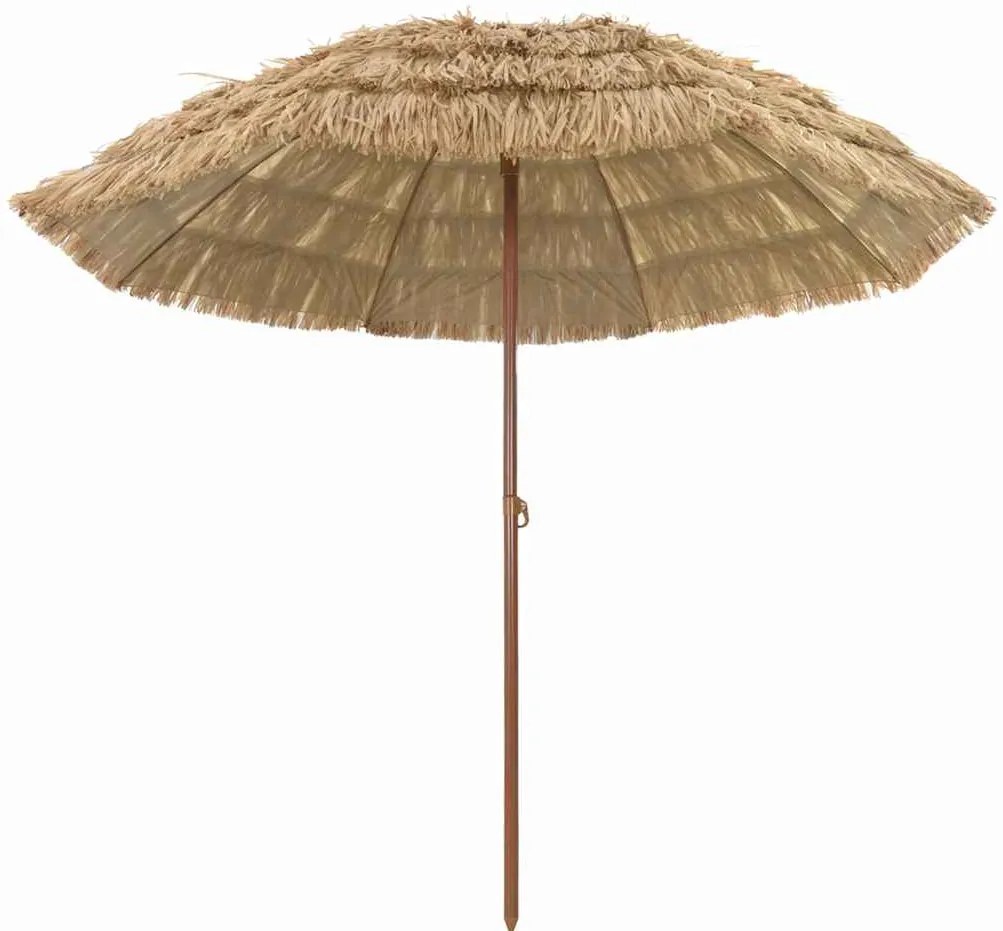vidaXL Parasol de Praia Castanho Ø 265 x 267 cm Aço