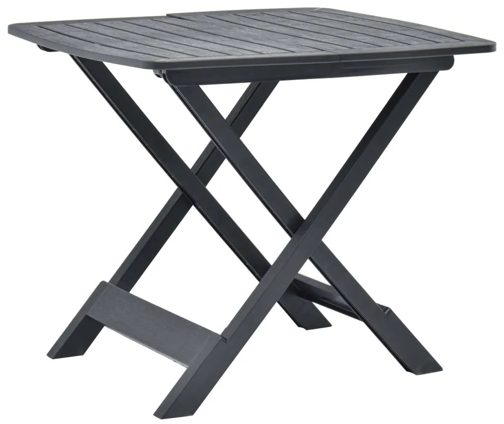 48792 vidaXL Mesa de jardim dobrável 79x72x70 cm plástico antracite
