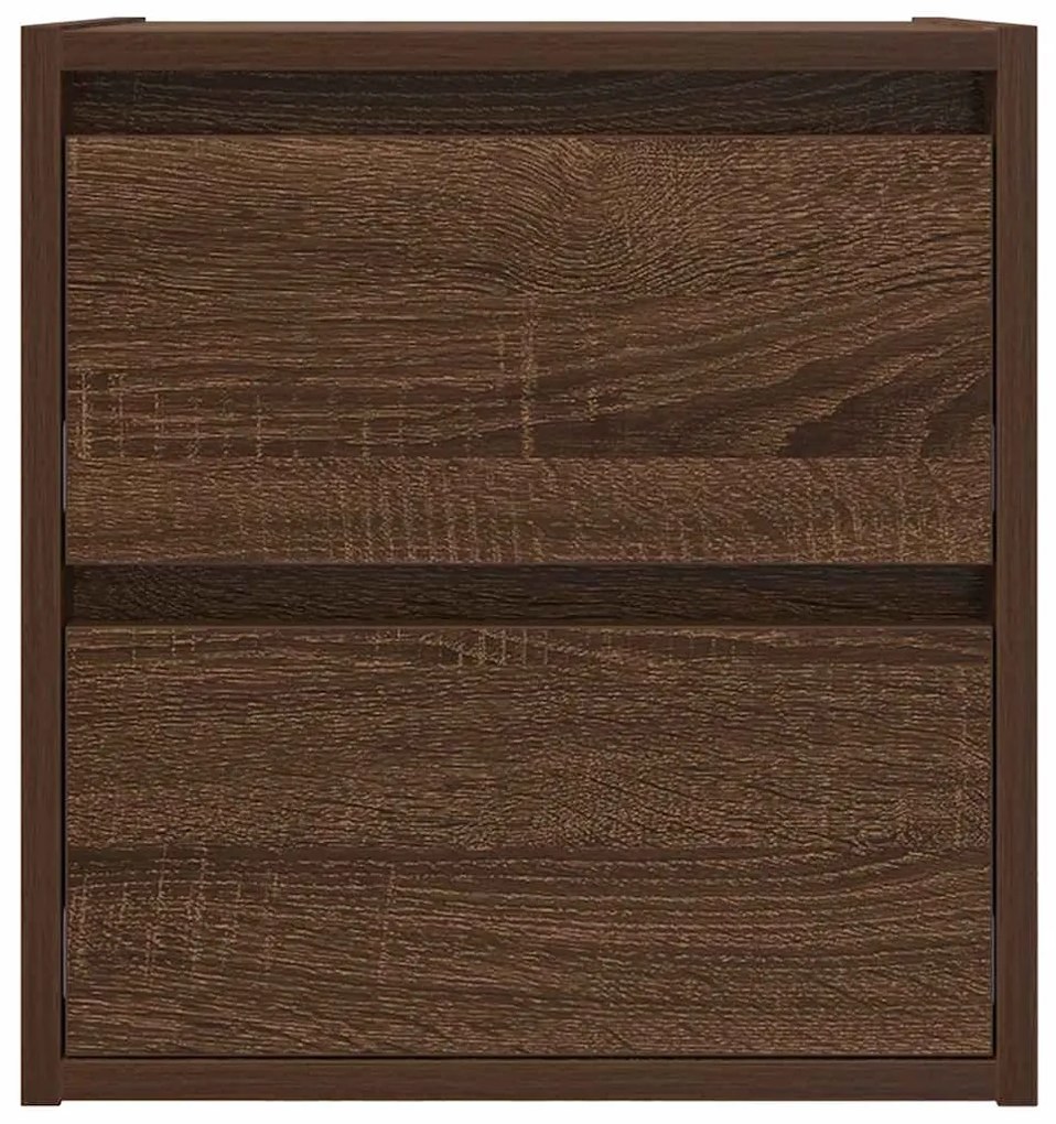 Mesa de cabeceira de parede 38x34x40 cm carvalho castanho
