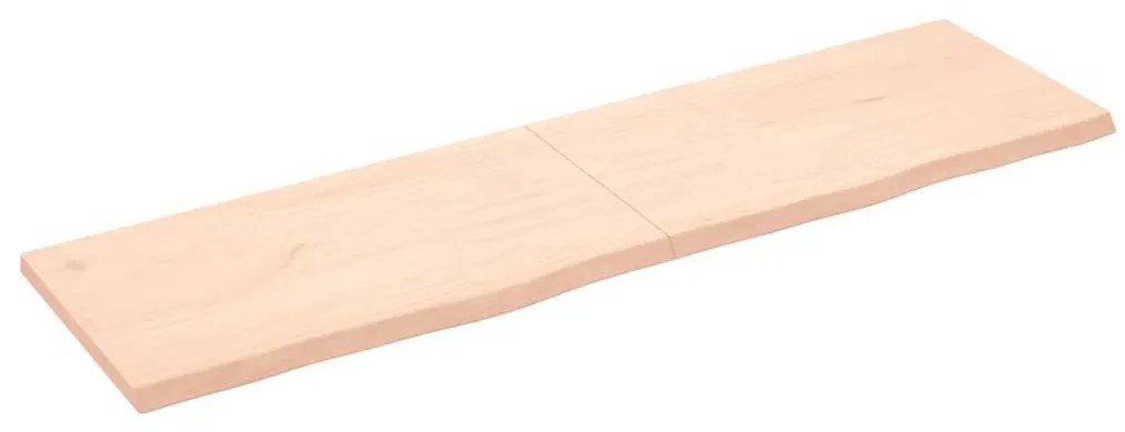 Prateleira de parede 180x50x(2-4)cm carvalho maciço não tratado