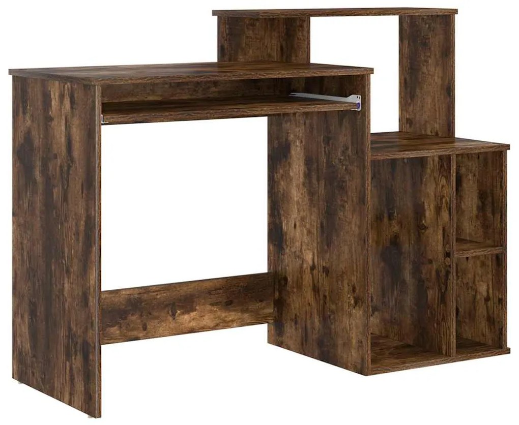 Mesa com Armazenamento Carvalho Fumado 120.5x44x88.5 cm Madeira Deriva