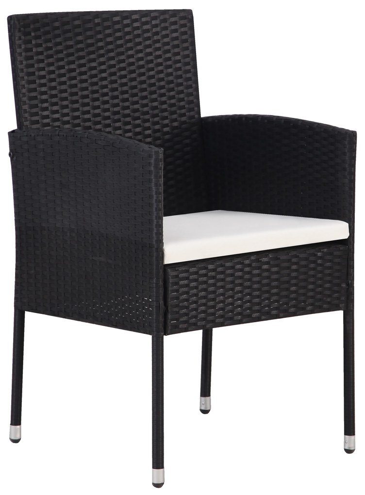 Conjunto de Jantar para Jardim de 7 peças com Almofadas Rattan Poliést