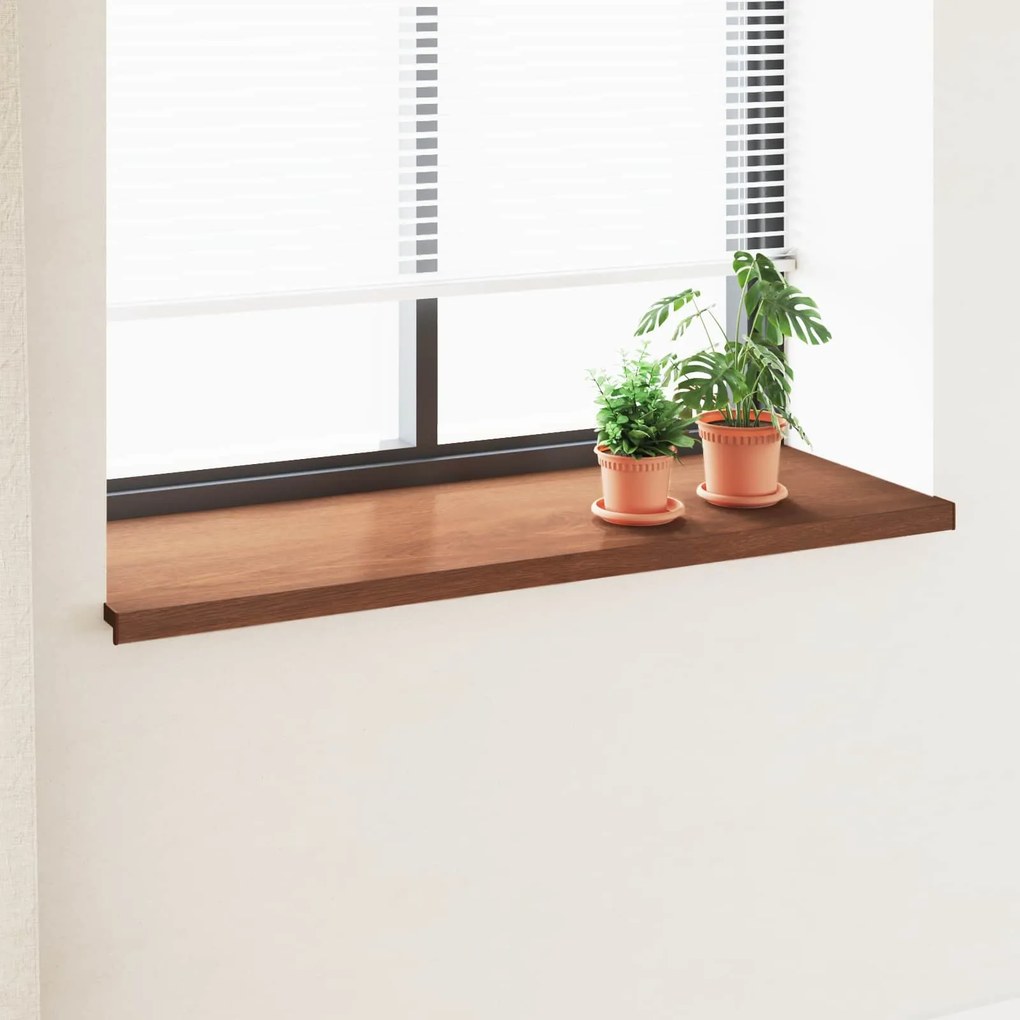 vidaXL Soleira de Janela Madeira Marrom 140 x 50 x 4,5 cm PVC