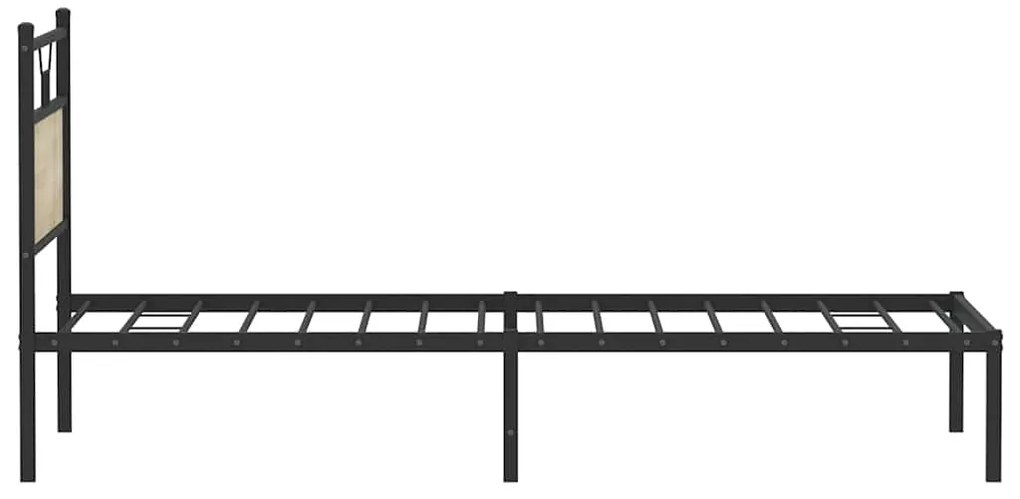 Estrutura de cama sem colchão 107x203 cm carvalho sonoma
