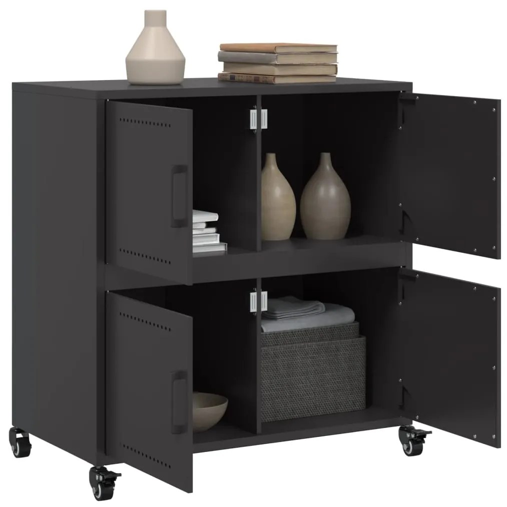 Aparador 68x39x72 cm aço preto