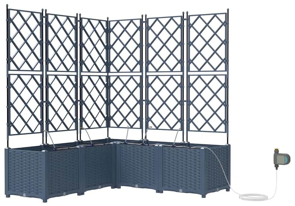 Jardineiras de Jardim 1 pc Cinzeto 120 x 120 x 142 cm Plástico