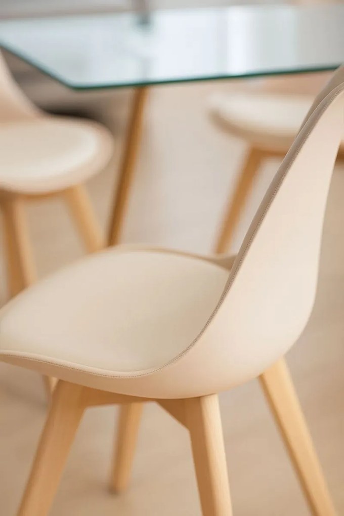 Pack 4 Cadeiras Synk Basic - Beige