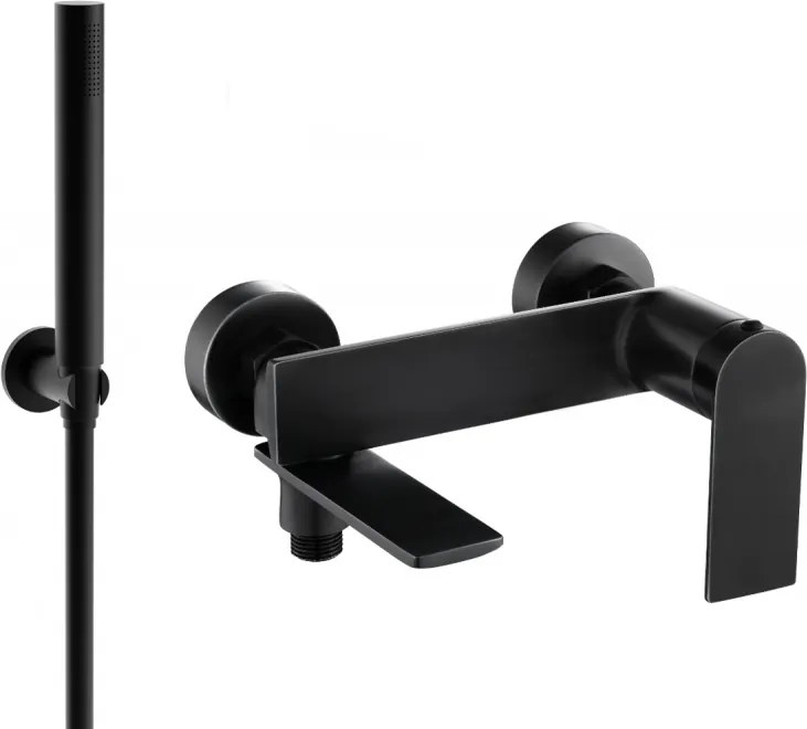 Mexen Zero R70 bateria de banheira com conjunto de duche, preta - 7113R70-70