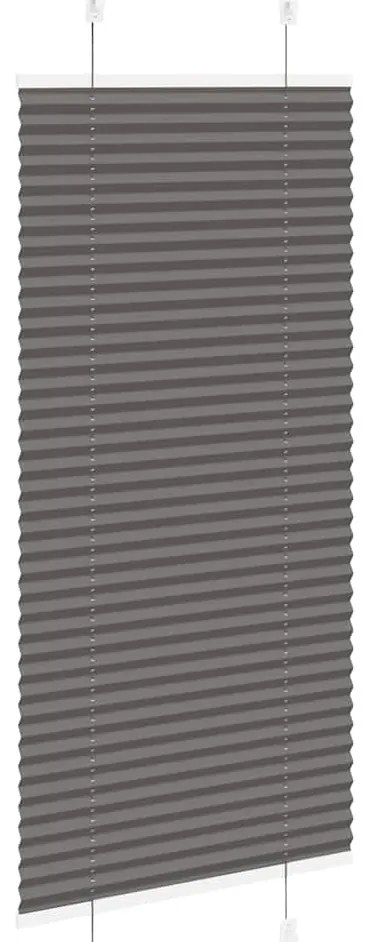 Preto Plissada Cega 55x150 cm Largura Tecido 54,4 cm Poliéster