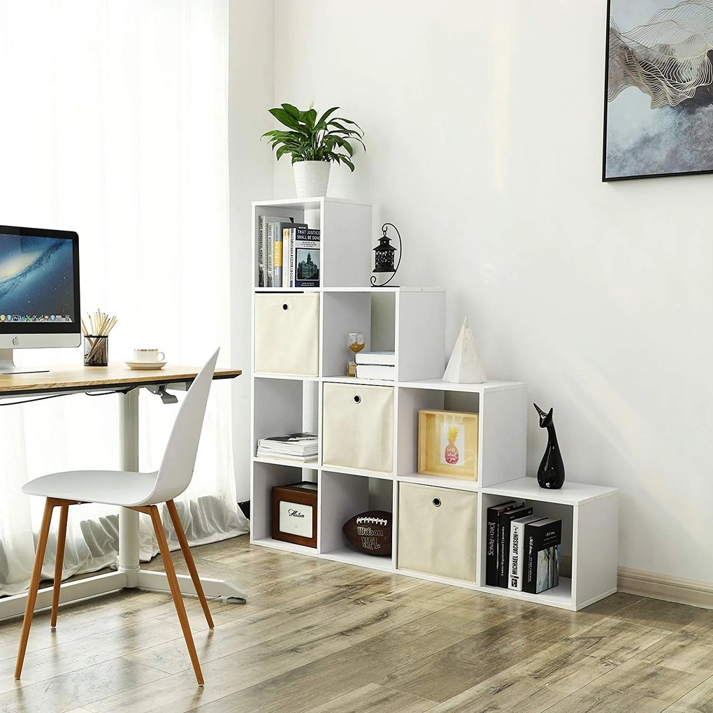 Estante livros com 10 cubos 129,5 x 29 cm x 129,5 Branca
