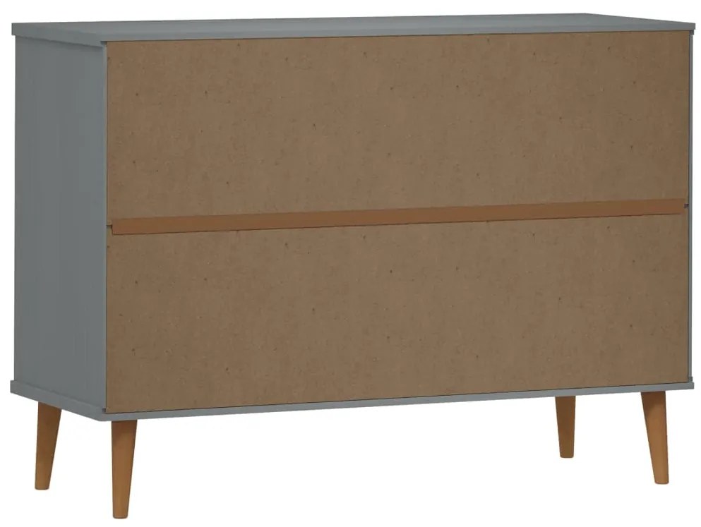 Armário de gavetas MOLDE 113x40x80 cm pinho maciço cinzento