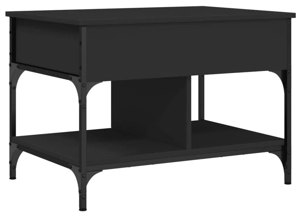Mesa de centro 70x50x50 cm derivados de madeira/metal preto