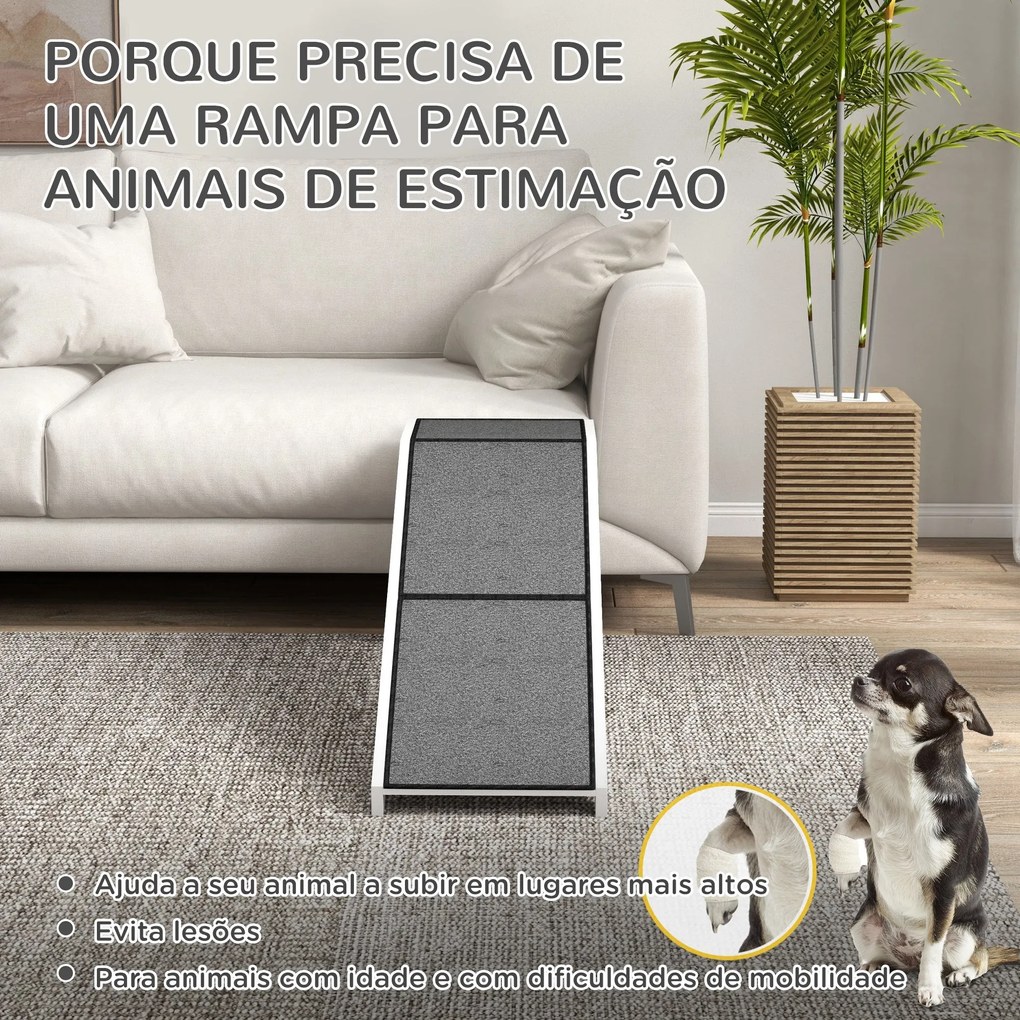 PawHut Rampa para Cães de Madeira Rampa para Animais de Estimação com