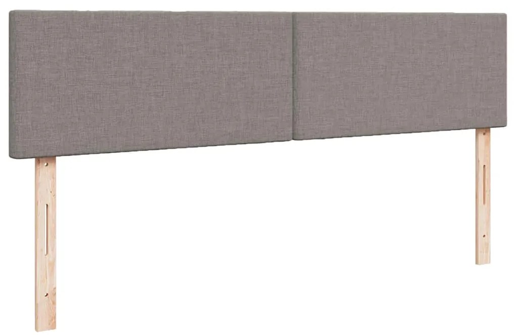 moldura de cama otomana vidaXL com tecido Taupe 180x200cm