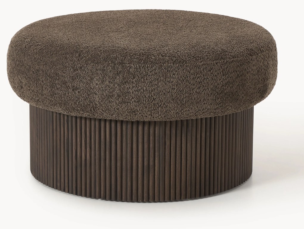Pufe XL em teddy-bouclé com arrumação Nala