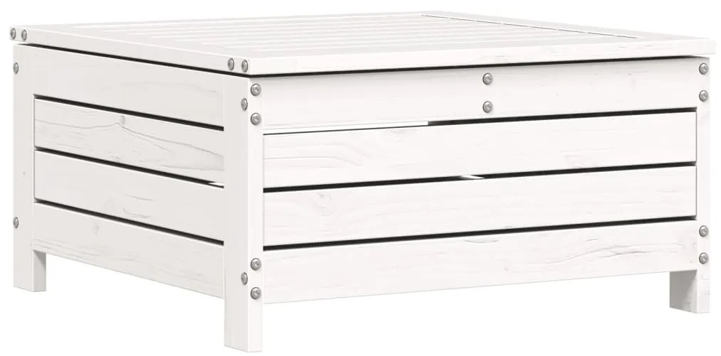 5 pcs conjunto de sofás de jardim madeira pinho maciça branco