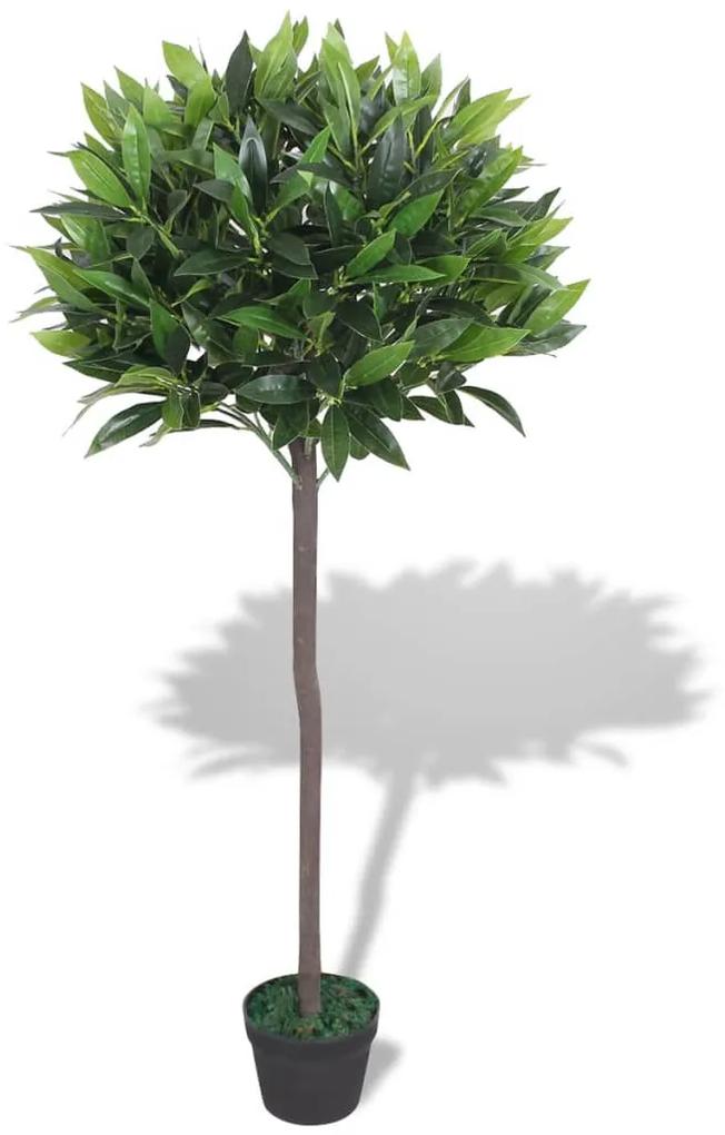 244452 vidaXL Planta loureiro artificial com vaso 125 cm verde