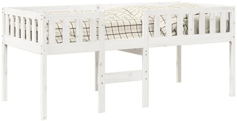 Cama de criança sem colchão 90x190 cm pinho maciço branco