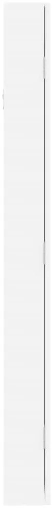 Móvel para joias de parede espelhado 37,5x10x106 cm branco