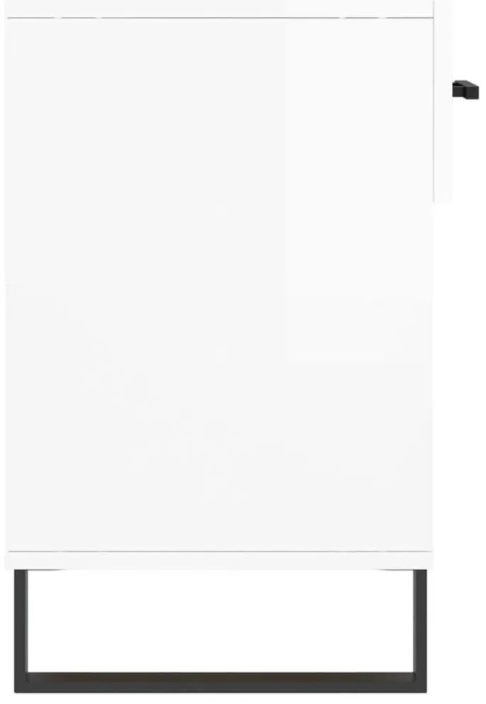Banco sapateira 102x35x55 cm derivados madeira branco brilhante