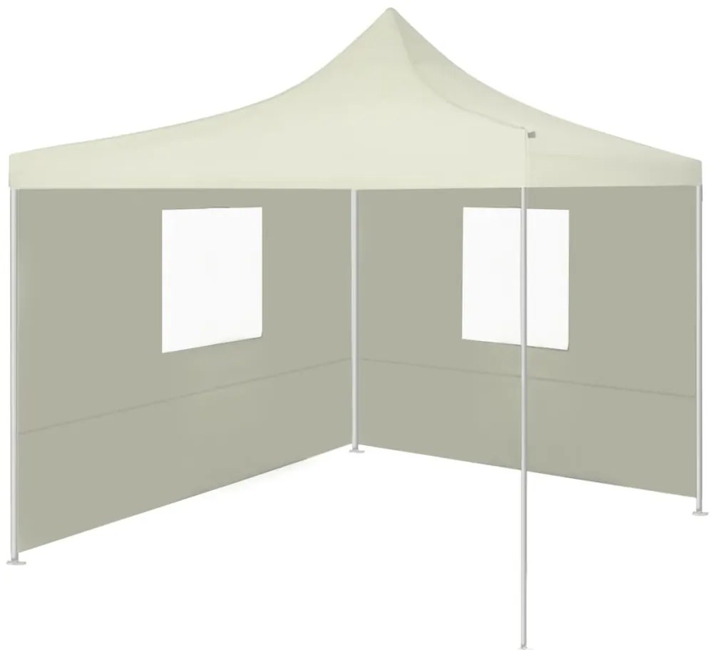vidaXL Tenda dobrável com 2 paredes 3x3 m creme