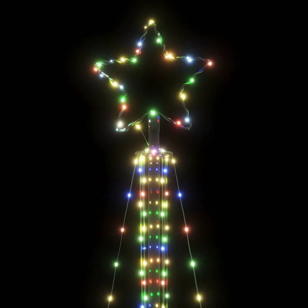 LED Árvore de Natal 483 LEDs Coloridos 240 cm