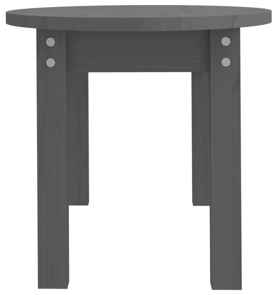 Mesa de centro 80x40x35 cm madeira de pinho maciça cinzento