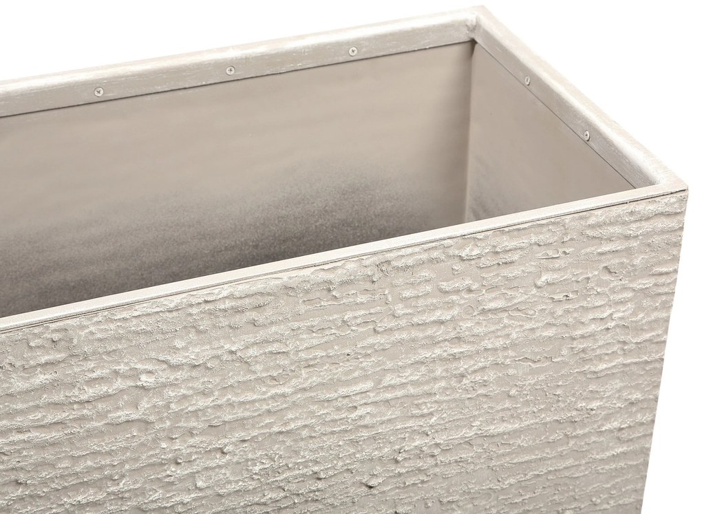 Vaso para plantas creme claro 25 x 60 x 45 cm EDESSA Beliani