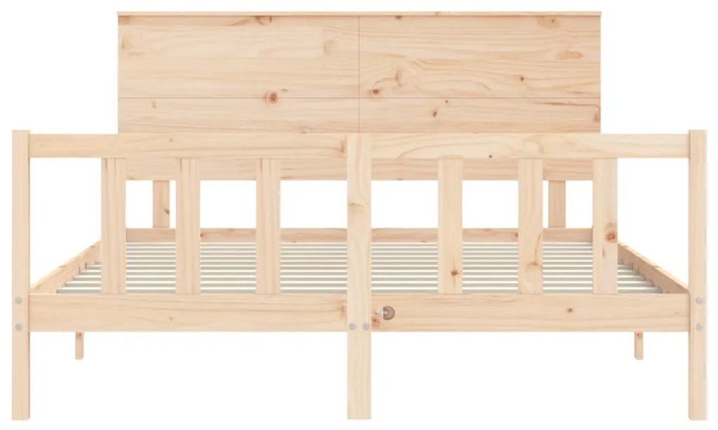 Estrutura de cama King Size com cabeceira madeira maciça