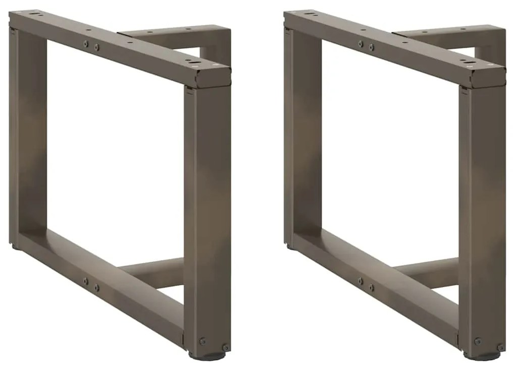 vidaXL Pés para mesa de centro em forma de T, 2 peças, preto, 70x25x(42-43) cm, aço