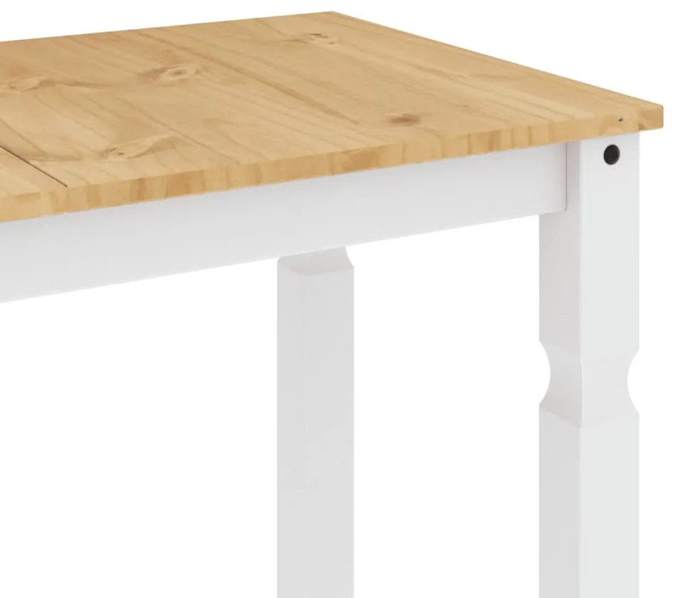 Mesa de jantar Corona 180x90x75 cm madeira pinho maciça branco